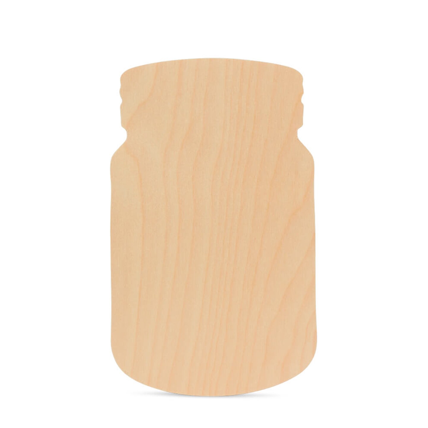 Wooden Mason Jar Cutout, Multiple Sizes Available, Unfinished Craft & DIY Rustic Decor | Woodpeckers