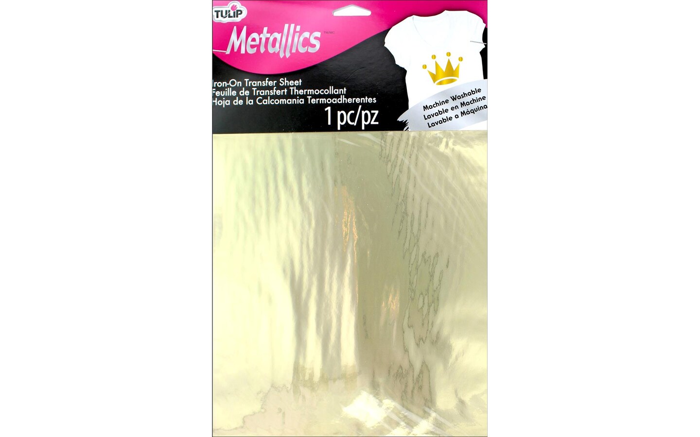 Tulip Iron On Transfer Sheet 8.5x11 Metallic Gold
