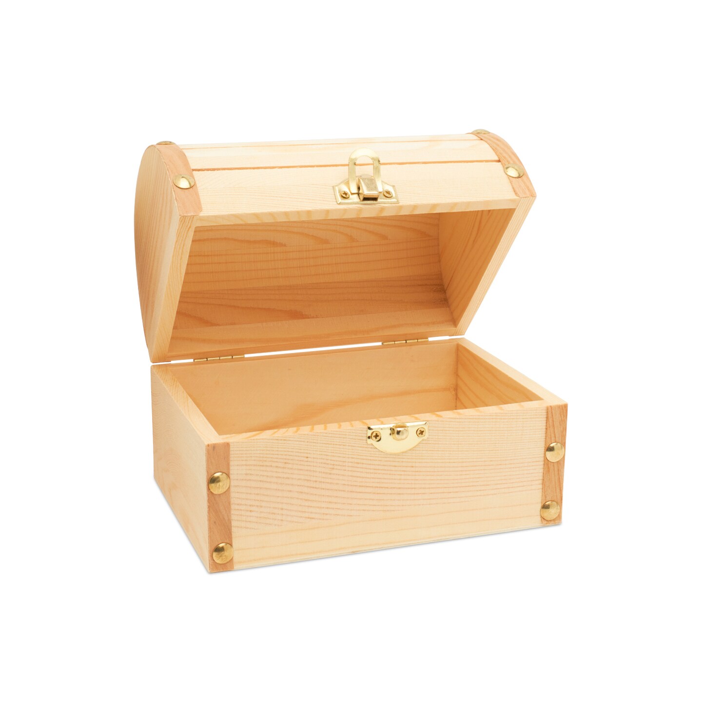 Wood Treasure Chest Box, 6 x 4-1/2 inch, Unfinished for Crafts | Woodpeckers