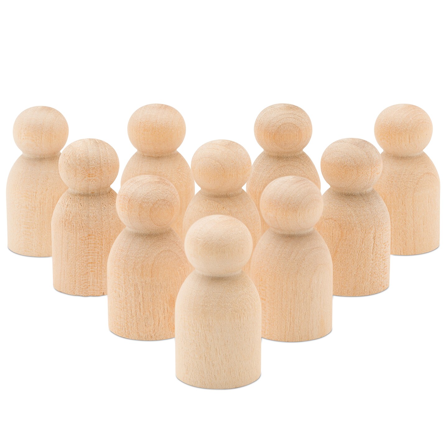 Small Wooden Peg Doll People Unfinished, 1-1/8 inch Baby Shape | Woodpeckers