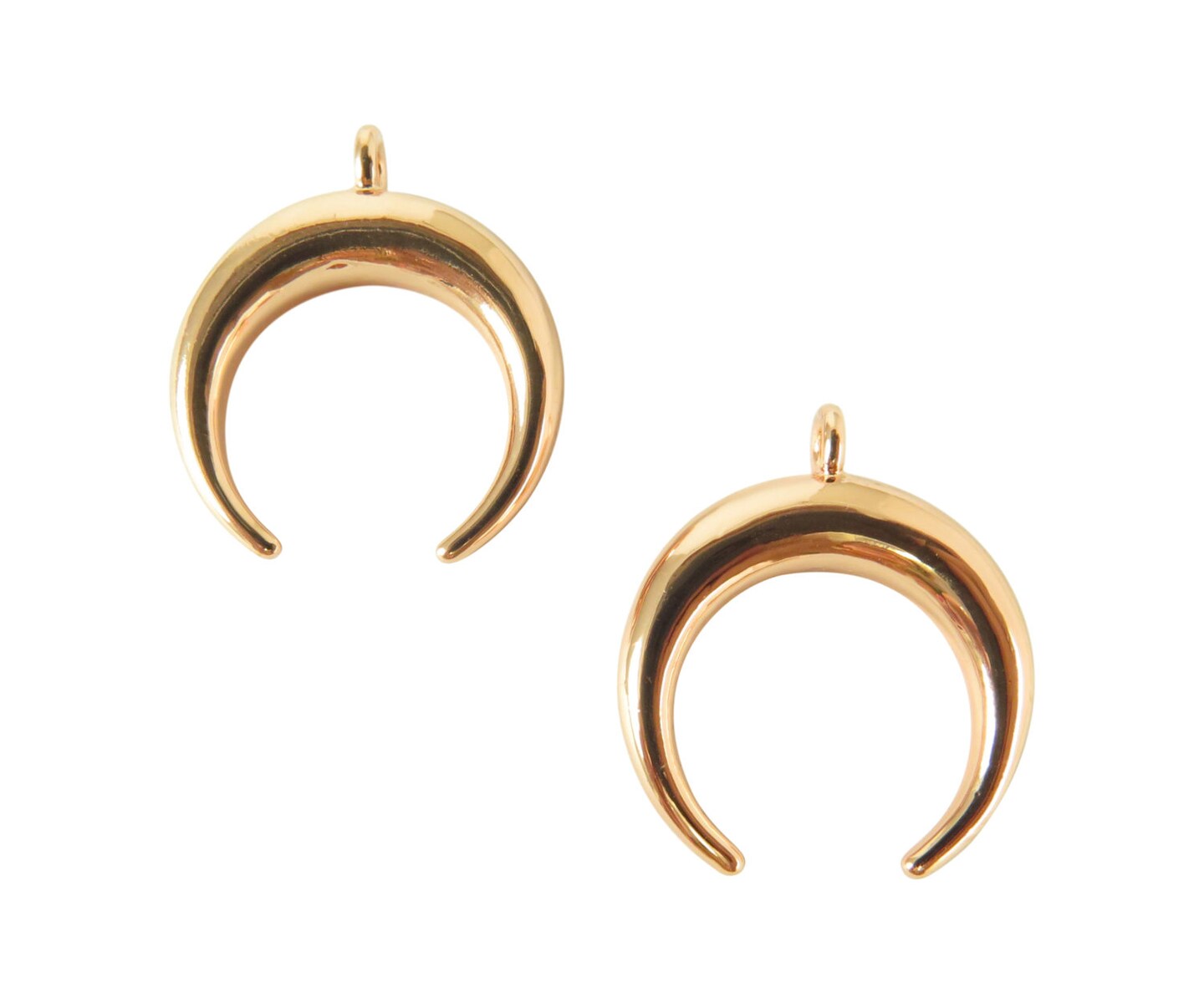 3D Crescent Moon Charms ~ Large (K651) (1x)
