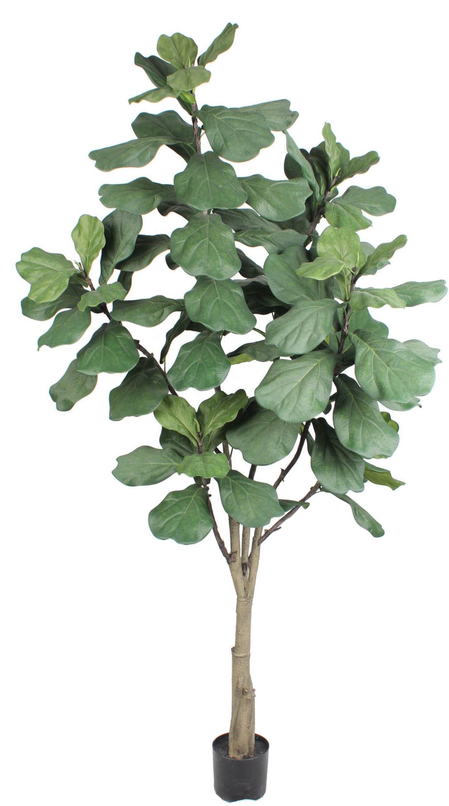 7&#x27; Artificial Silk Fiddle Leaf Fig Tree - Realistic and Low-Maintenance Decoration
