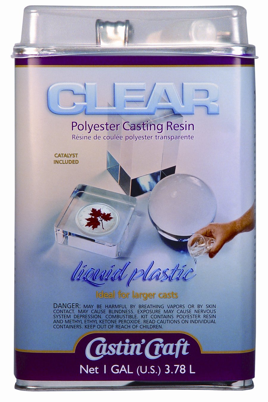 Environmental Technology - Castin'Craft Clear Polyester Casting Resin with Catalyst - 128 oz. Casting Resin with 1 oz. Catalyst