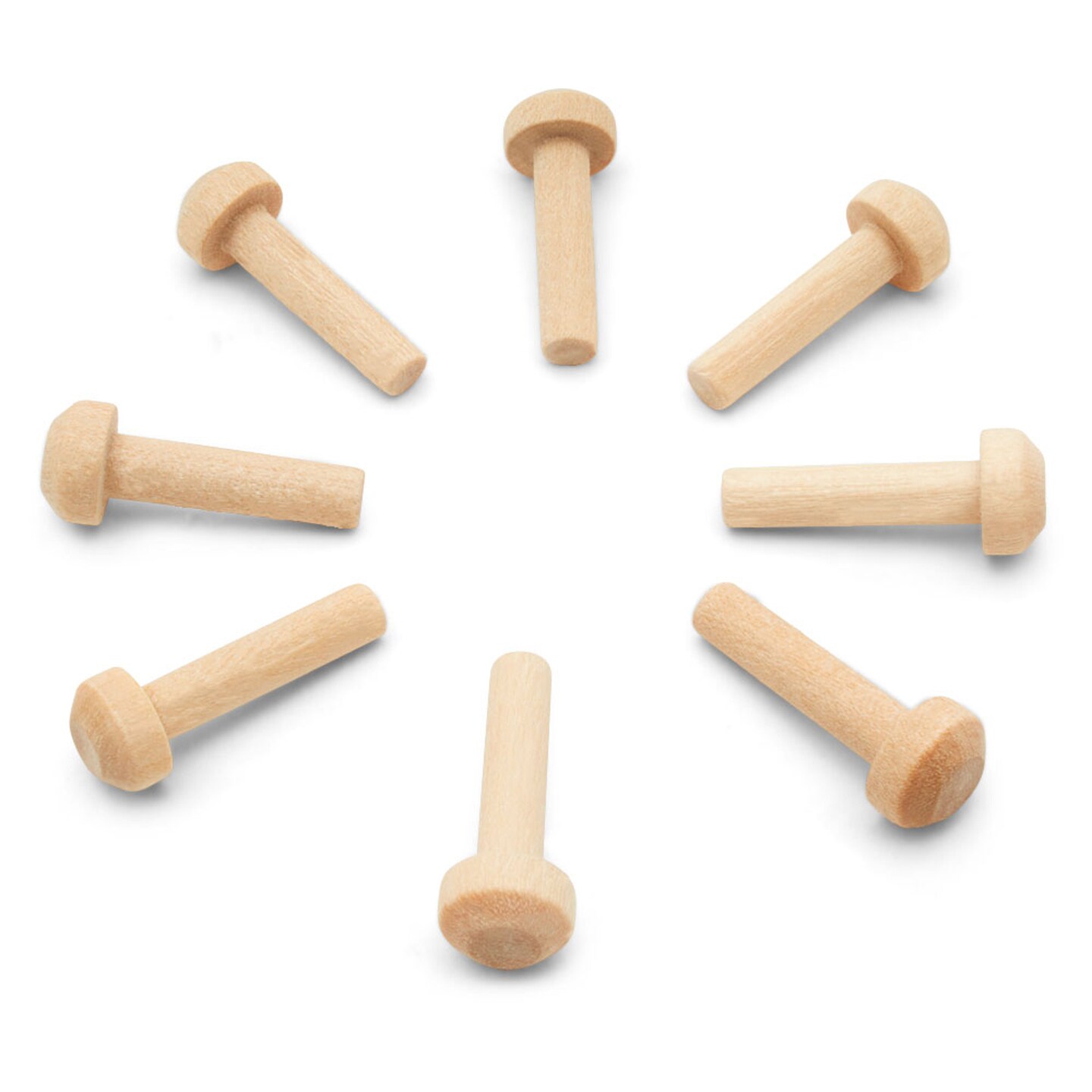 Wood Axle Pegs Multiple Sizes Available, Mini Wood Train Craft Parts for Wood Wheels | Woodpeckers
