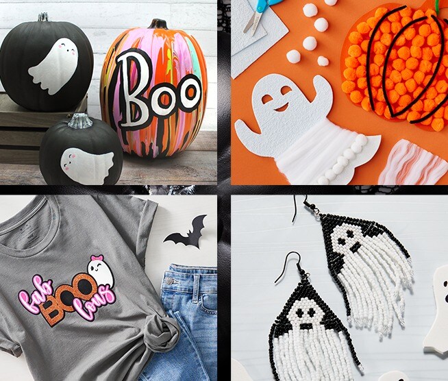 various Halloween ghost crafts