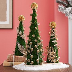 Mini Resin Christmas Ornaments Set of 24 - Rustic Christmas Decorations -  Small Miniature Christmas Tree Ornaments - Santa Snowman Gingerbread Angel  - Tiny Christmas Tree Decorations with Gift Box 