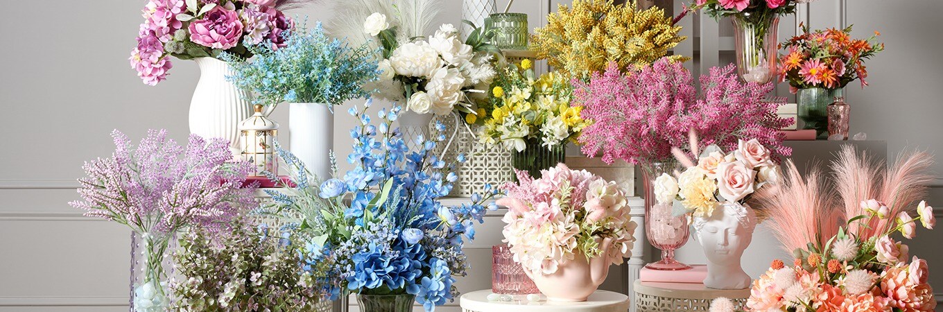 Vases with Spring Floral