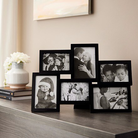 Picture frame with family photos