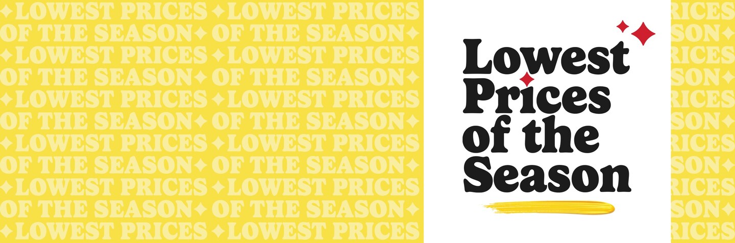 lowest prices of the season logo
