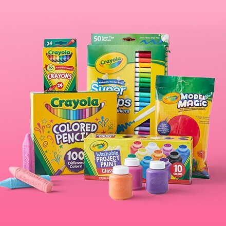 Various Crayola art supplies