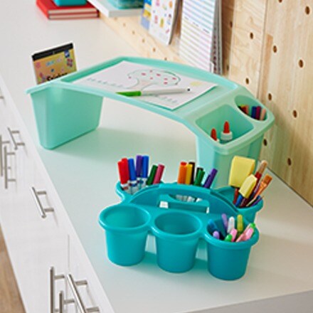 kids lap tray and pencil caddy