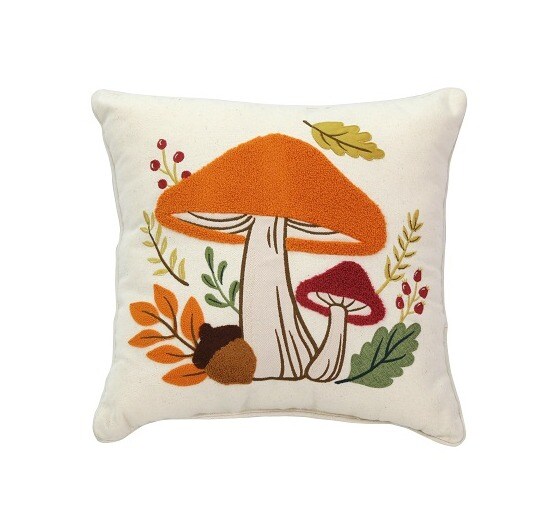 16" Orange Mushroom Throw Pillow by Ashland®
