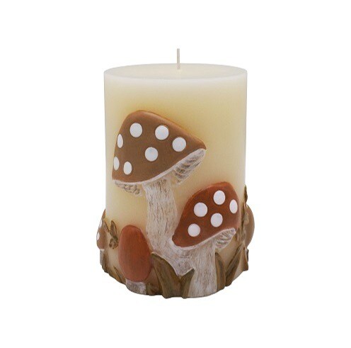 4" Mushroom Pillar Candle by Ashland®
