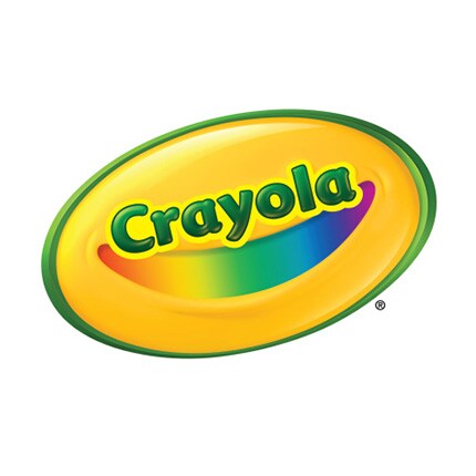 Crayola logo with green text in yellow bubble