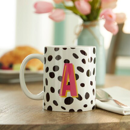mug with A initial