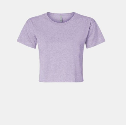 light purple cropped t-shirt