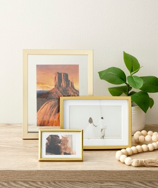 Table frames on a desk.