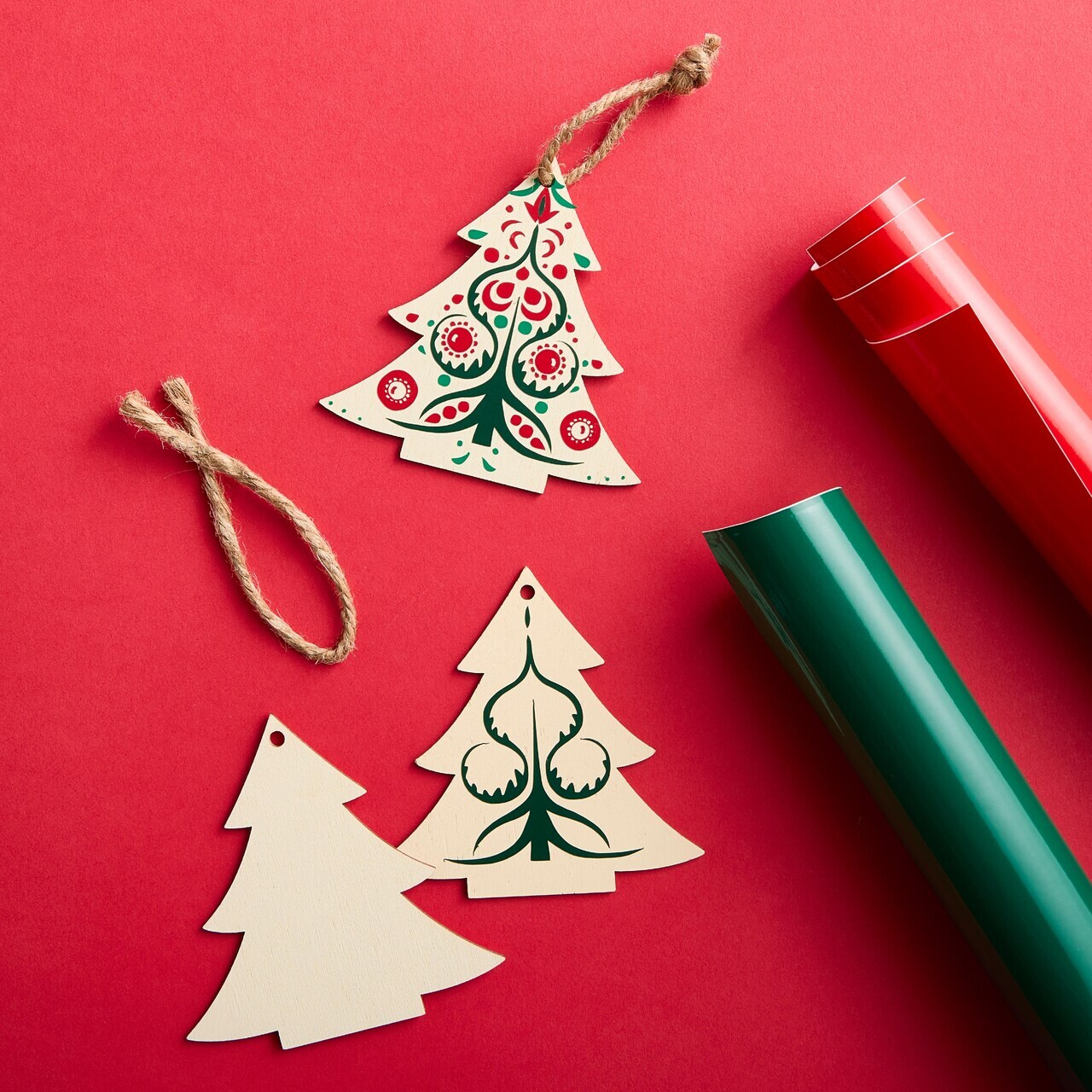 Painted Wood Ornaments