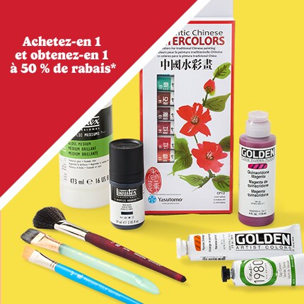 paints mediums brushes