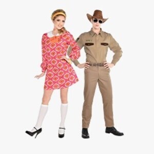 Adult Cop Costume & 70s Girl Costume