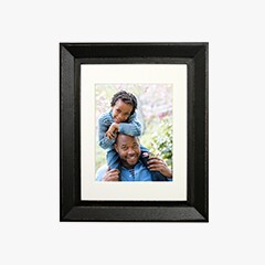 black frame with family photo