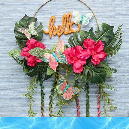 summer floral wreath