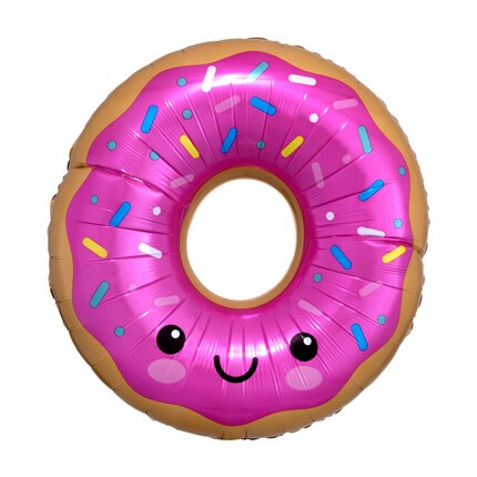 donut themed helium filled birthday balloons
