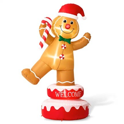 inflatable gingerbread man yard decor