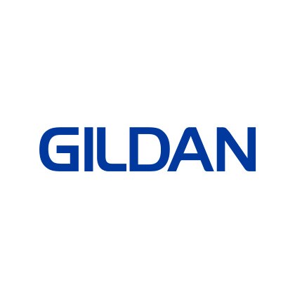 Gildan logo in blue text