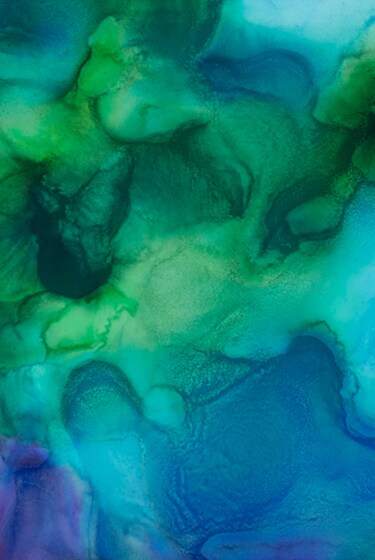 Blue and green watercolor