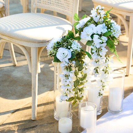 white and pink bushes