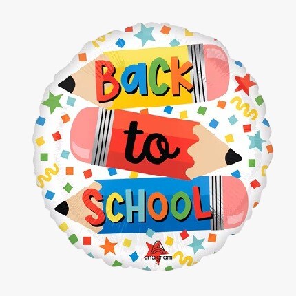 Back to School balloon with pencil design