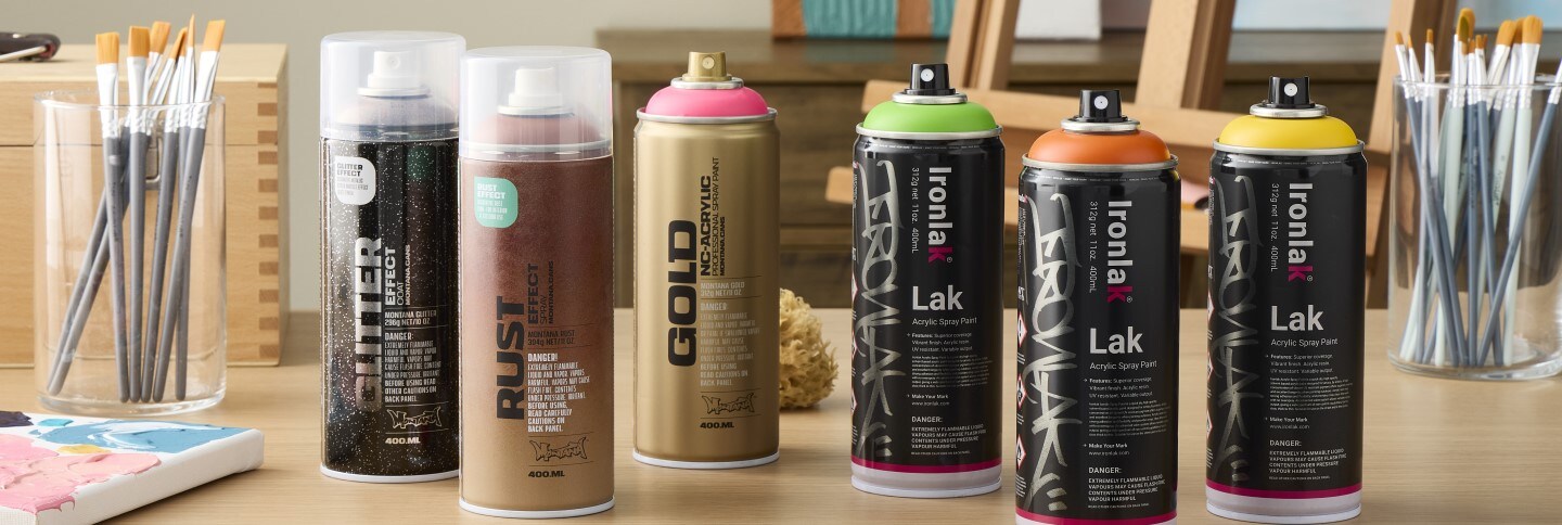 Assorted Spray paint cans