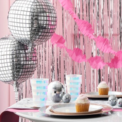 disco and pink party scene