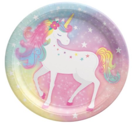 unicorn paper plate