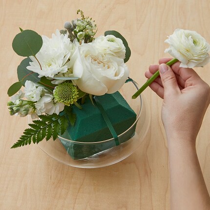 Floral Arrangement with clear vase