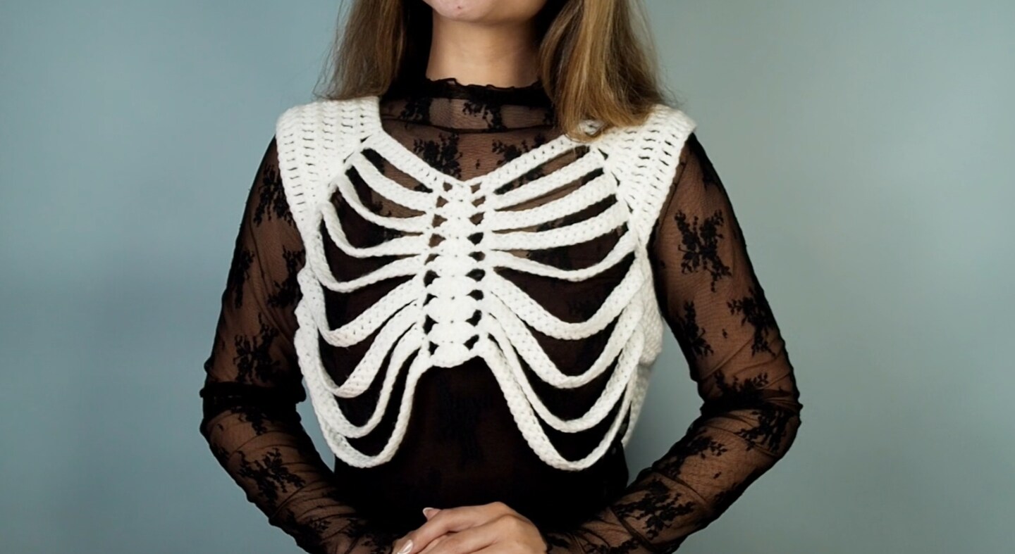 Crochet Skeleton Ribcage Top