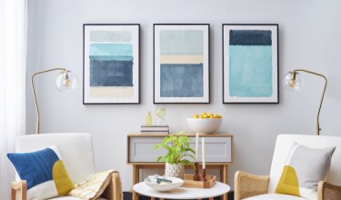 custom frames on a wall