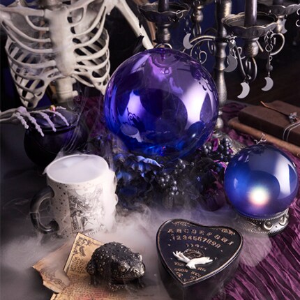Halloween Iridescent Moon Decor Collection tabletop decor