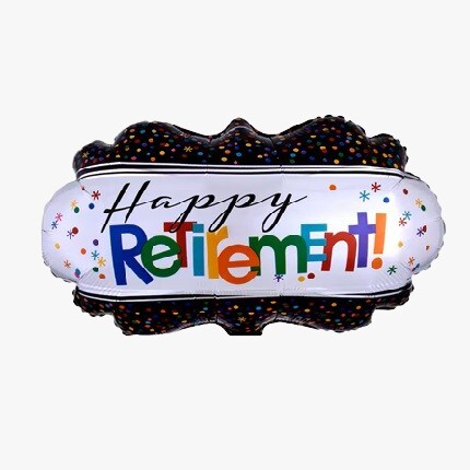 happy retirement mylar balloon