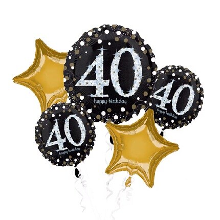 40th birthday balloons