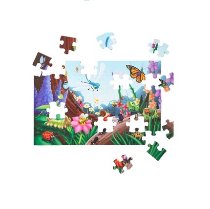 unfinished puzzle with pieces