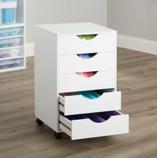 Rolling file cabinet