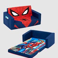 Spiderman couch that folds out into a bed