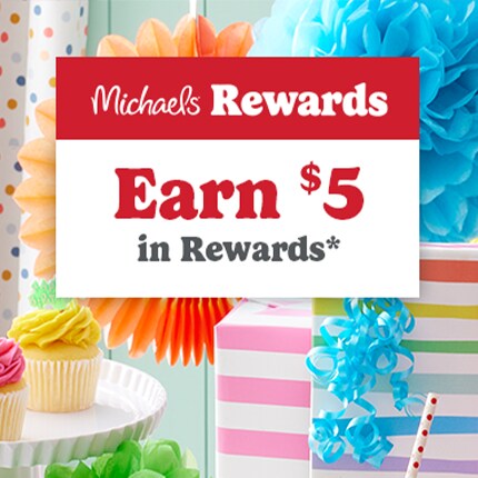 Earn $5 in Rewards when you spend $15+ in Party Supplies