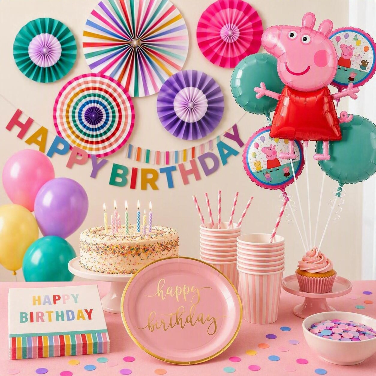 Peppa pig themed party supplies