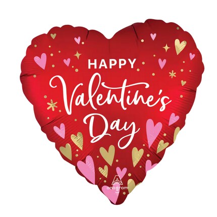 Valentines themed inflated balloons