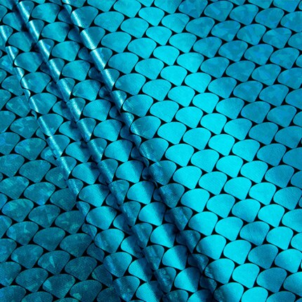 mermaid blue shiny fabric