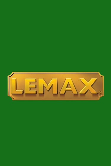 gold lemax logo on green shadowed background