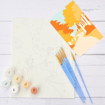 Fall paint by number kit
